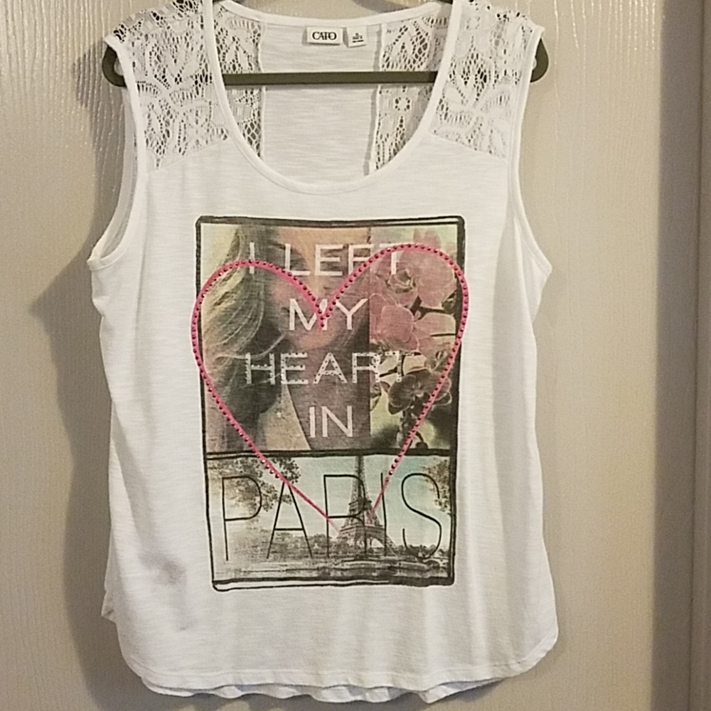 Heart in Paris blouse size XL
